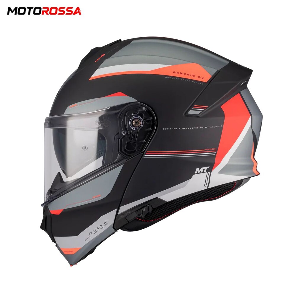 MT Genesis SV Raccoon B5 Mat Çene Açılır Motosiklet Kaskı | MOTOROSSA - 2