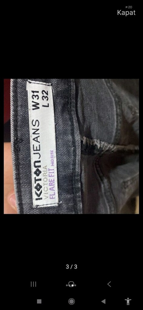 kadın kot pantolon gri siyah - 3