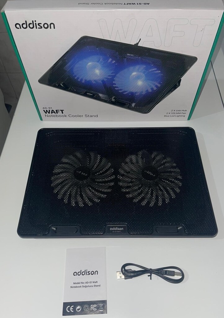 HİÇ KULLANILMAMIŞ ADDİSON AD-S1 LED IŞIKLI LAPTOP SOĞUTUCU STAND - 3