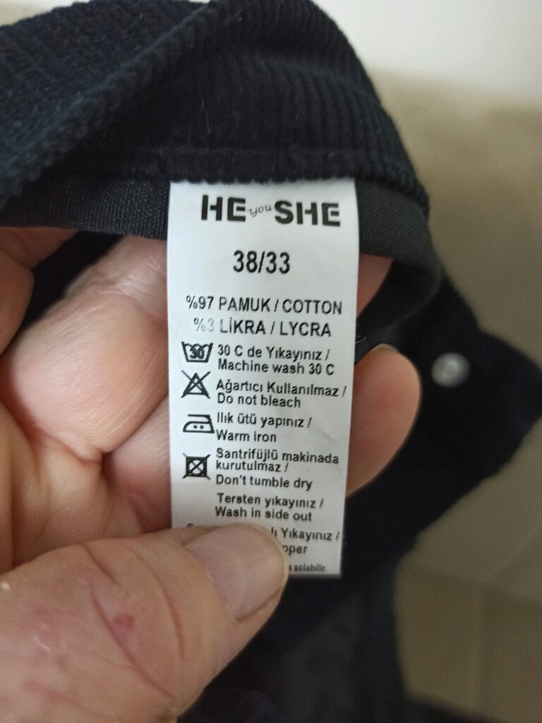kadın kadife pantolon 38 beden - 2