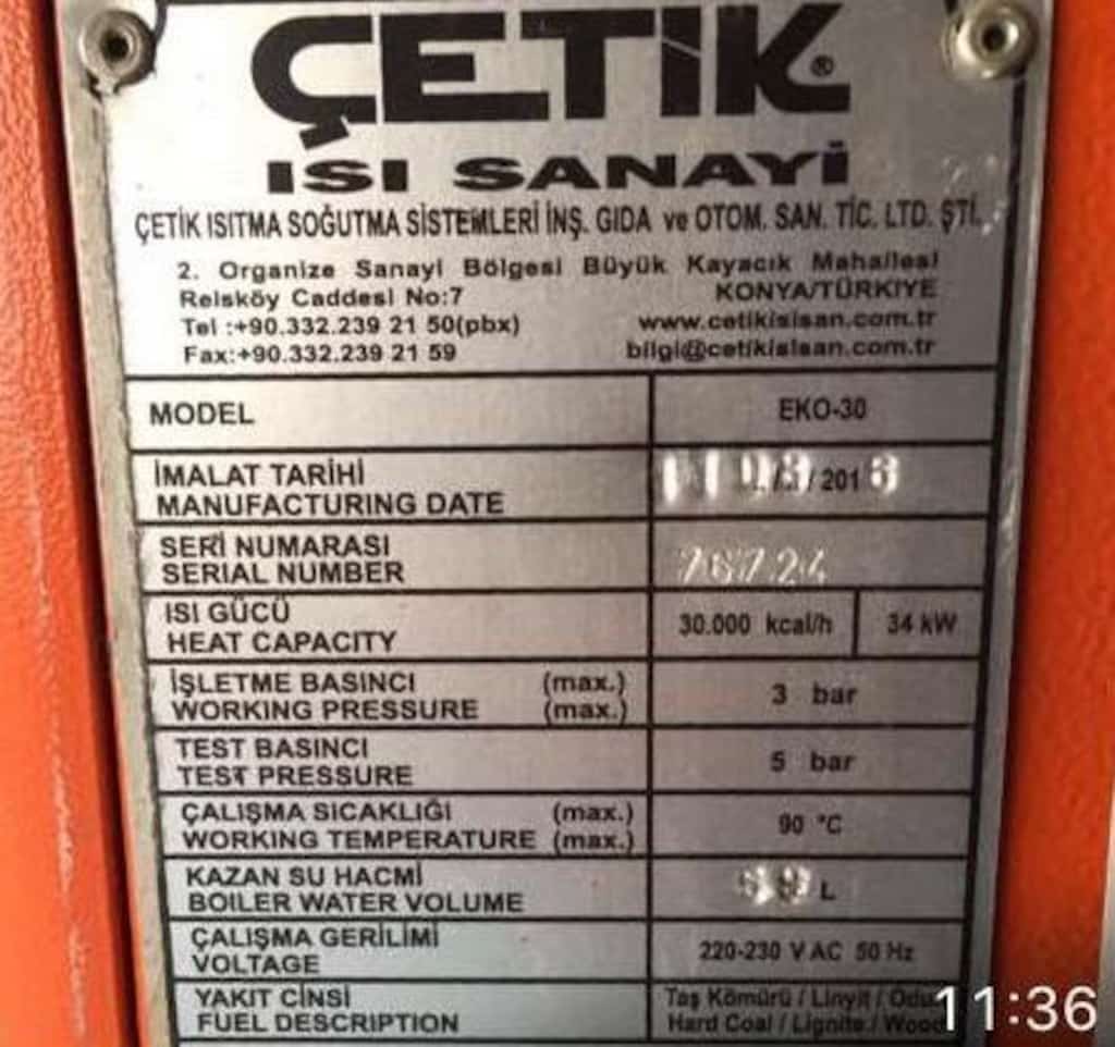 ÇETİK TEMİZ KALORİFER KAZANI - 3