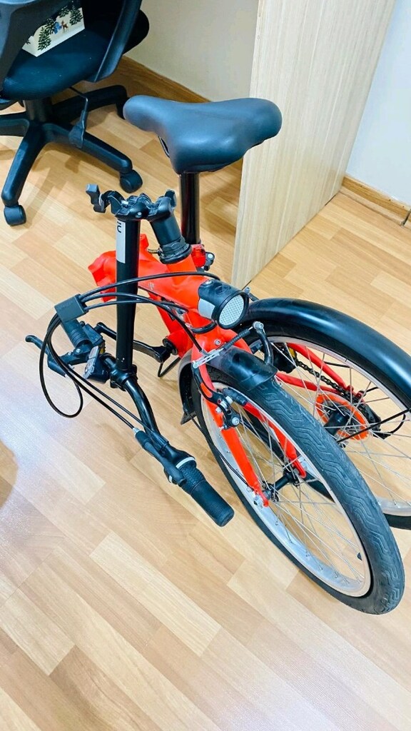 Decathlon Btwin FOLD 120 20 İNÇ KATLANİR BİSİKLET KIRMIZI - 9