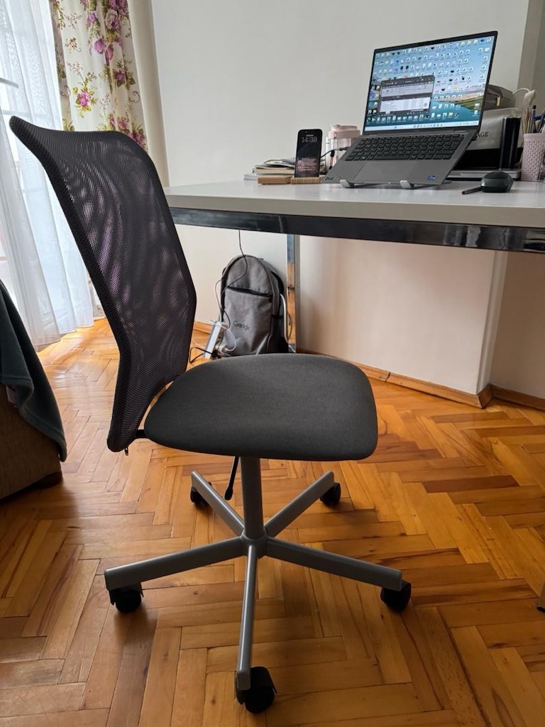 IKEA TOBERGET Gri Çalışma Sandalyesi – Yeni Alındı - 6