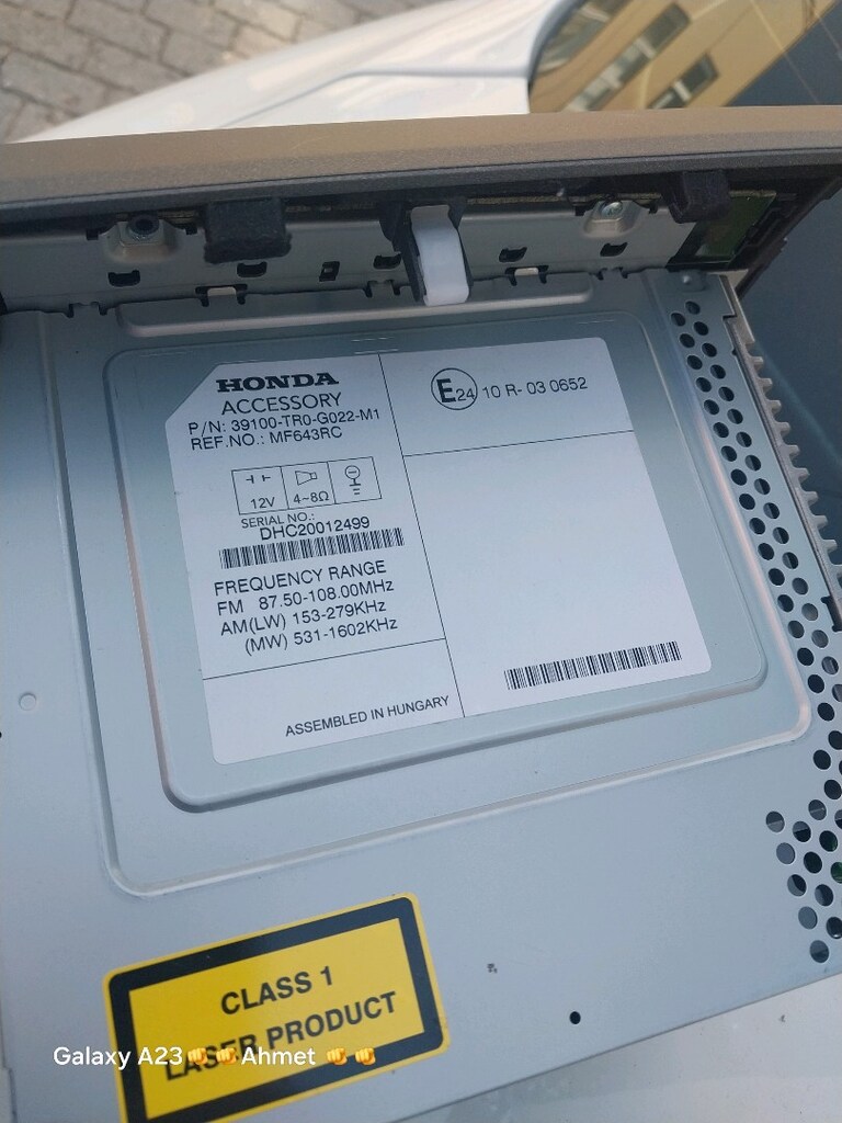 honda civic arac orjınal CD çalar 2011 2015model arası - 2