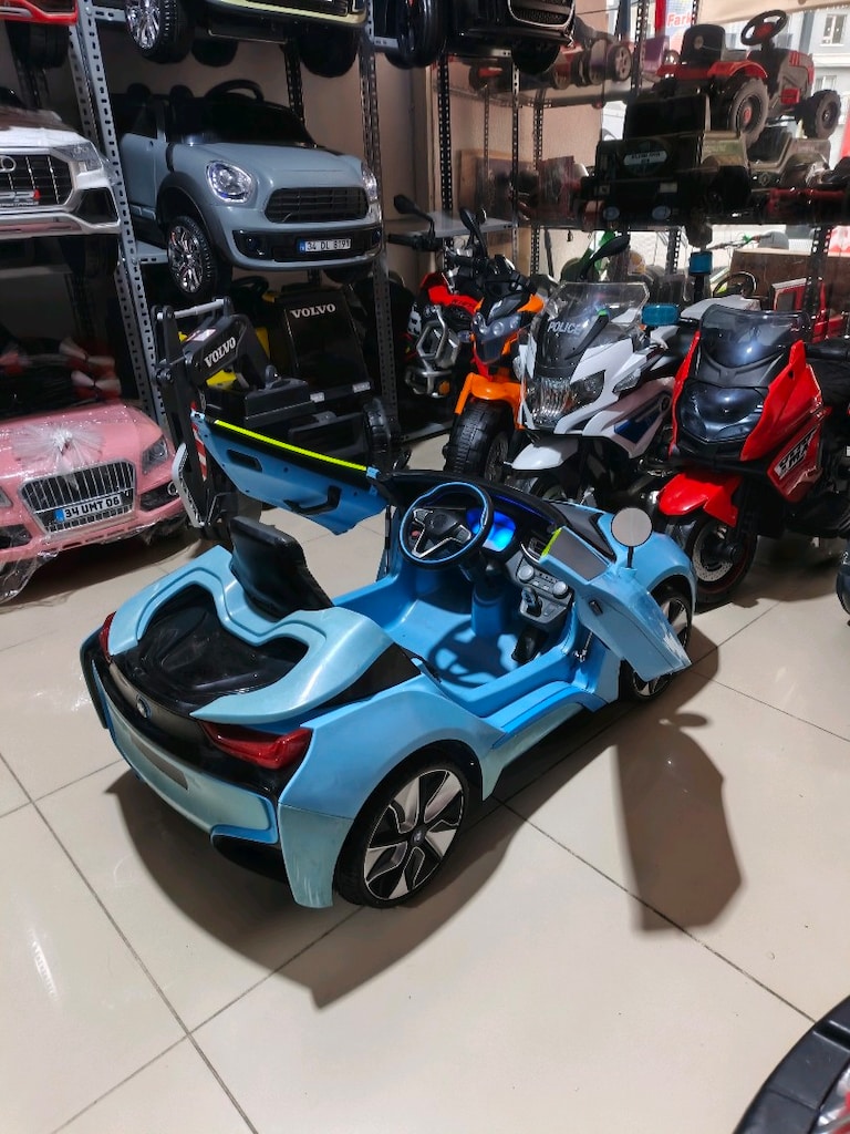 (AnkaCar çocuk oto galeri)2 MOTOR BMW İ8 KUMANDALI&MANUEL AKÜLÜ ARABA - 9