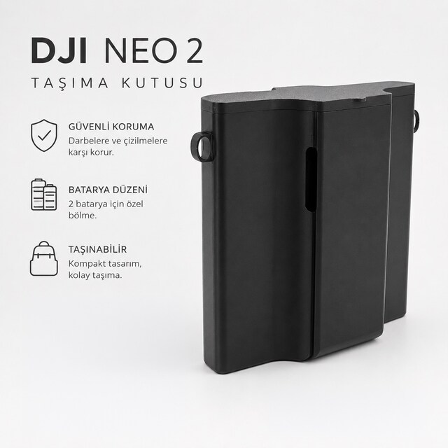 Neo 2 Uyumlu Taşıma Çantası + 2 Batarya Bölmeli