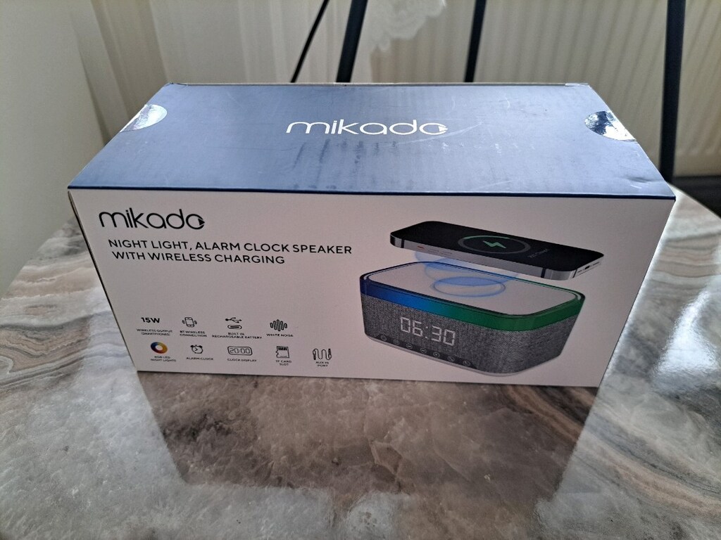 Gece lambası, özellikli alarm saat speaker Bluetoothlu müzik çalar - 3