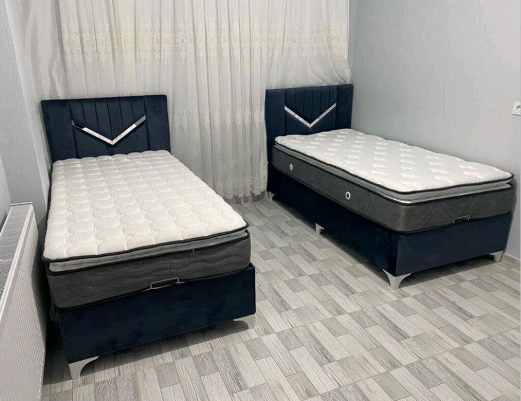 Özel yapım Mdf tek kişilik baza başlık ve yatak renk seçenekleri ile