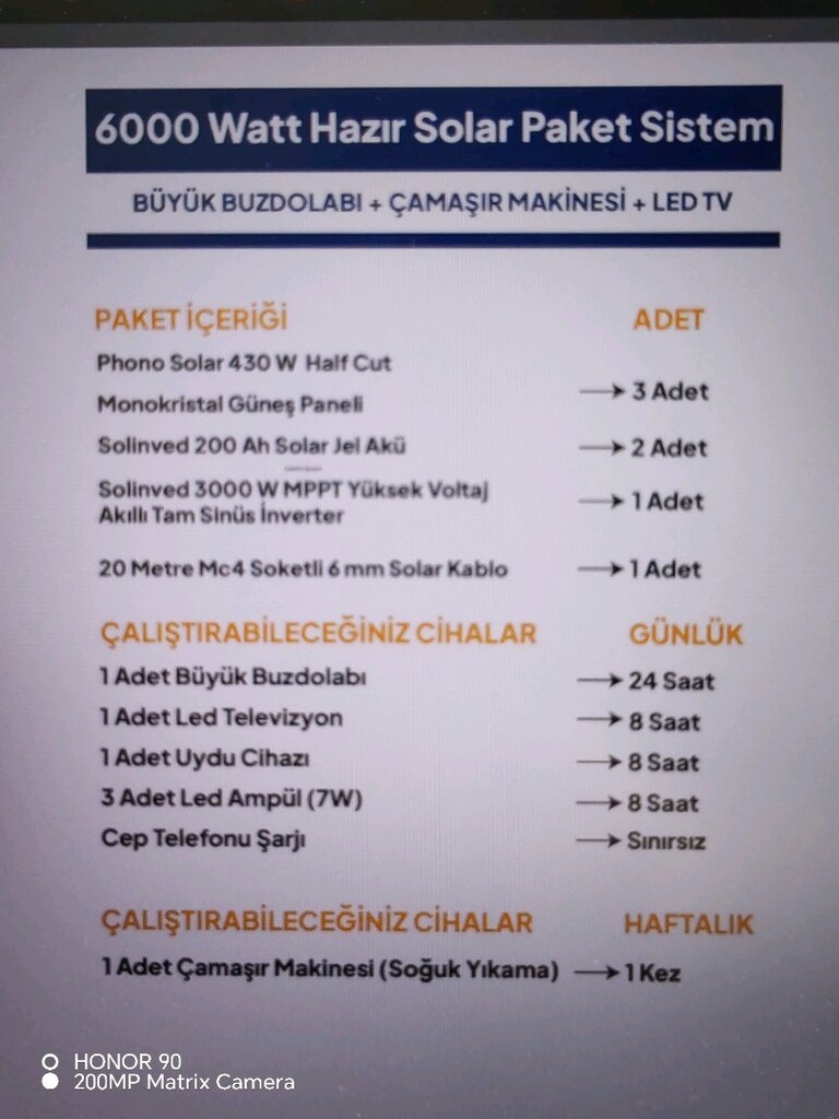 6KW 6000 WATT GÜNEŞ ENERJİ HAZIR SOLAR SİSTEM-HALF CUT GÜNEŞ PANELLİ - 2