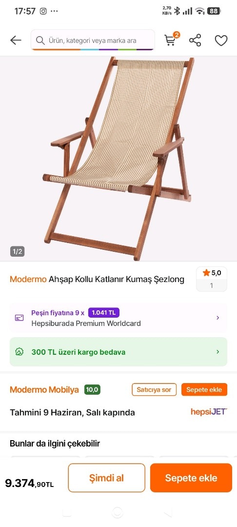 bahçe şezlong ahşap - 3
