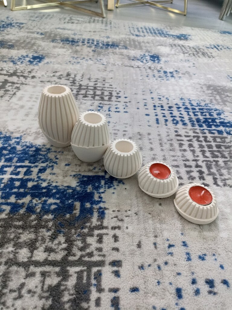 dekoratif 5 li vazo tealight mumluk - 2