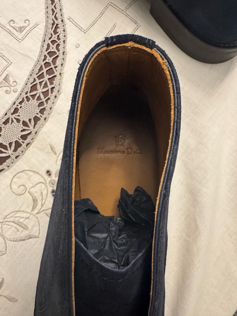 Massimo Dutti Lacivert Süet Bot Botin Seraje Azul - 2