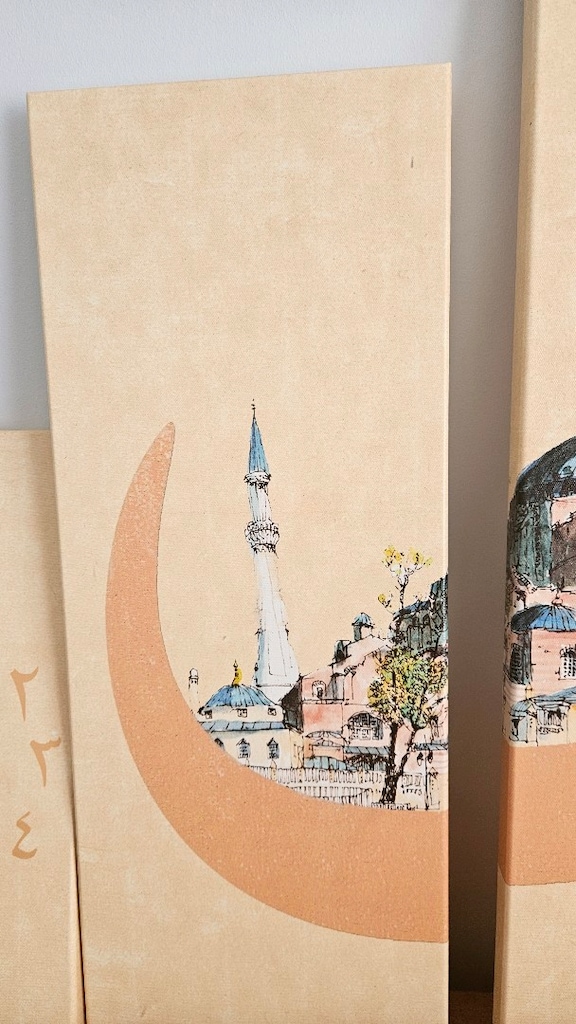 5 parça saatli kanvas tablo - 5