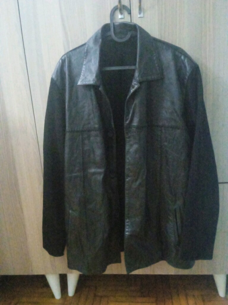 siyah deri biker ceket