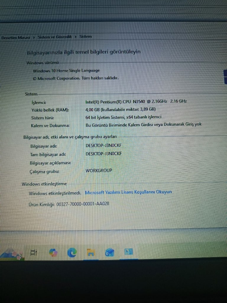 Toshiba Pentium N3540 4 Ram 120 HDD dizüstü laptop bilgisayar - 3