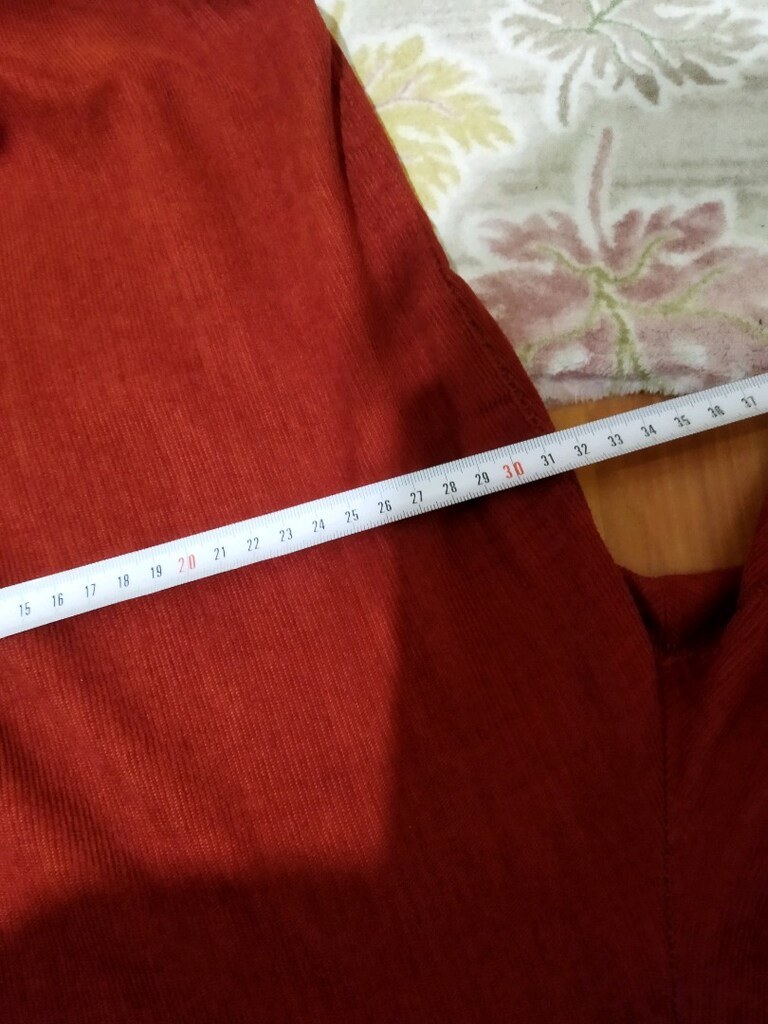 xl beden kadife kiremit rengi pantolon - 9