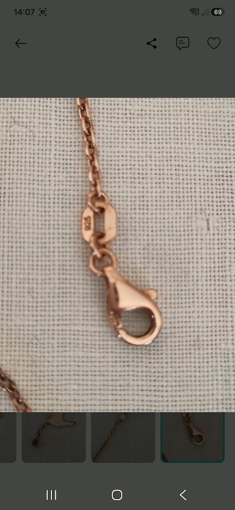 So Chic Rose Altın Kaplama Taşlı Kolye - 8