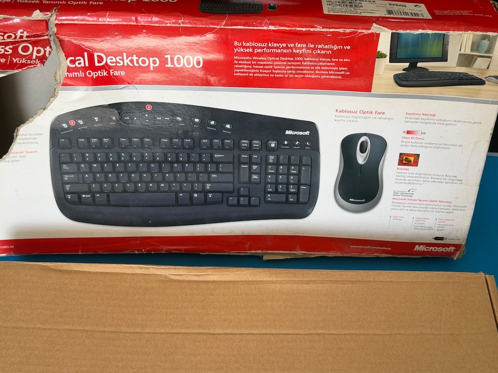 Microsoft Wireless Optical Desktop 1000 (Sıfır Kullanılmamış) - 7