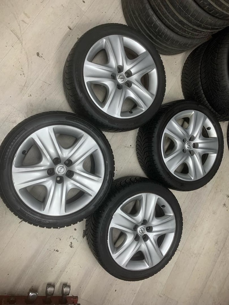 17 inç 5x105 Opel orjinal teneke jant lastik takımı - 3