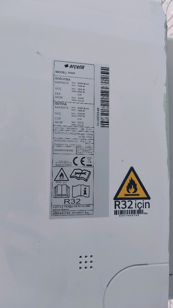 24000 btu Arçelik A++ R32 gazlı inverter klima - 4
