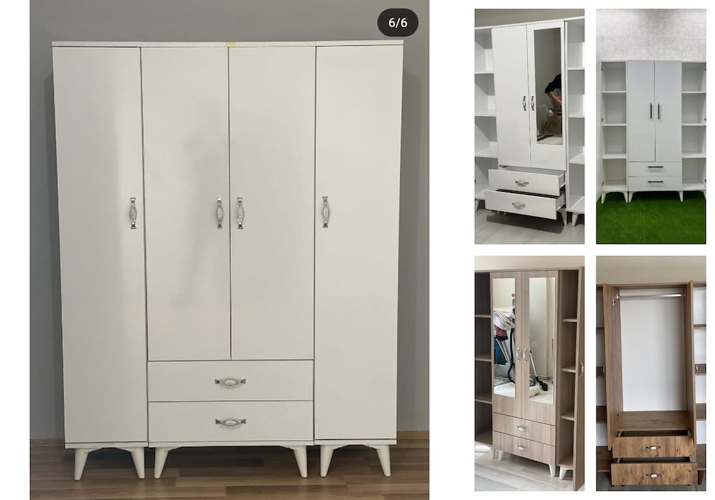4 kapaklı elbise dolabı ptcqlcmrcb - 5