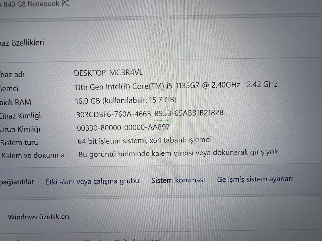HP ELİTBOOK İ5 11. NESİL 16 GB RAM 256 M2SSD - 3