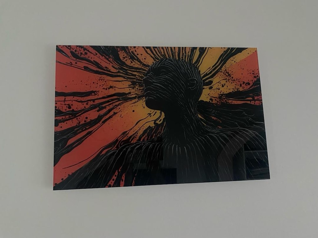2 adet tablo, 2 adet saksı/vazo çiçek ve lambader - 4