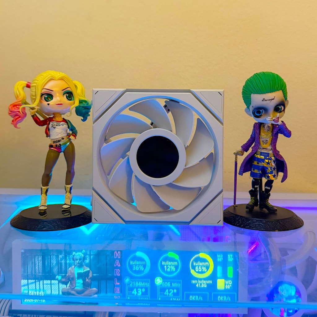 LIAN LI UNI FAN TL LCD 120 RGB WHITE REVERSE BLADE – 1 ADET - 3