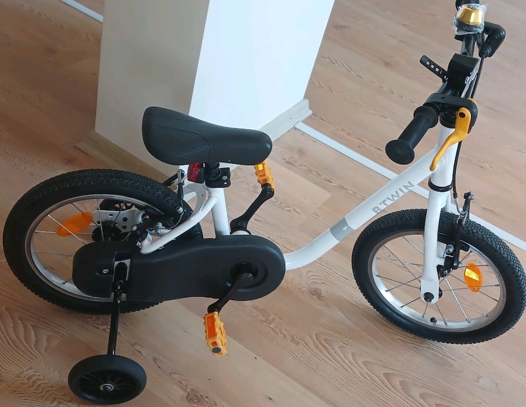 Btwin Discover 100 14 İnç Jant 3-5 Yaş Beyaz Çocuk Bisikleti YENİ GİBİ - 5
