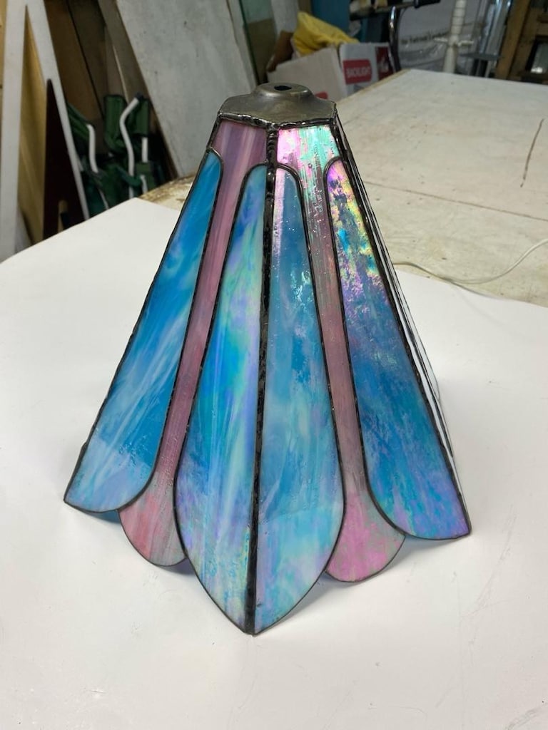 Renkli Beşgen Tüffany Vitray Lamba - 2