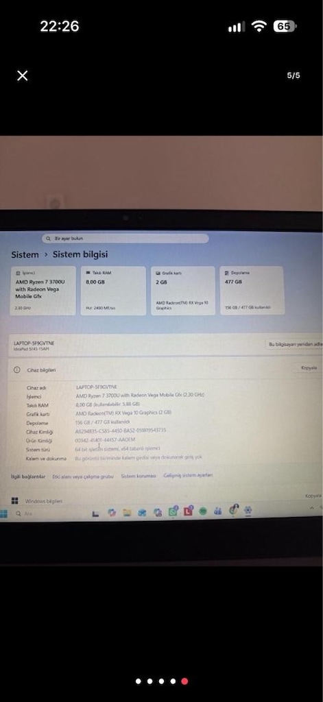 Lenovo İdeapad S145 - 5
