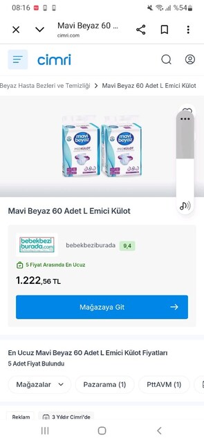 mavi beyaz pedextra large beden 30 adet