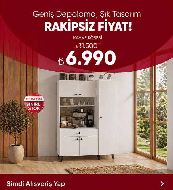 Mutfak dolabı Kahve köşesi dolabı