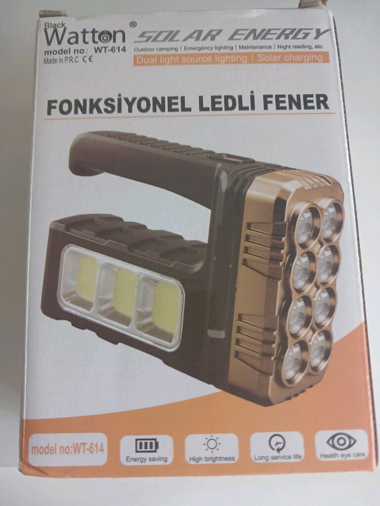 Çift taraflı, güneş paneli, Şarjlı fener. - 5