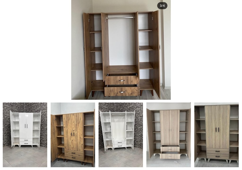 4 kapaklı elbise dolabı mhzodxvdga - 6