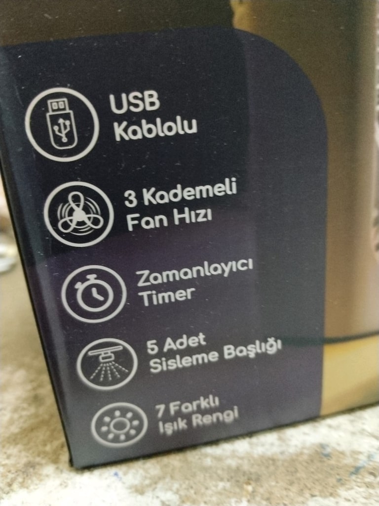 YENİ KUTUSUNDA USB KABLO İLE ÇALIŞAN SOĞUK BUHARLİ KADEMELİ VANTİLATÖR - 13