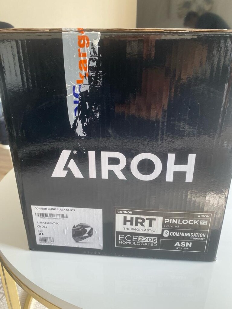 AIROH CONNOR DUNK BLACK GLOSS KASK XL BEDEN SIFIR KUTULU - 12
