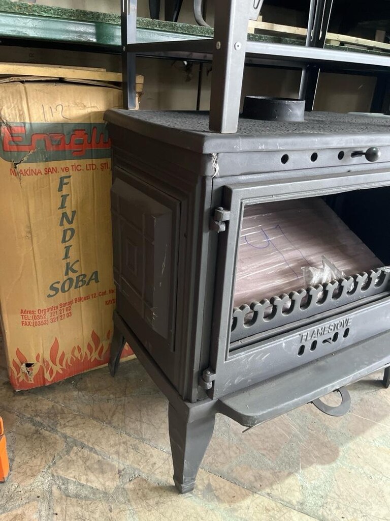 Komple döküm yandan kapaklı Tek camlı döküm şömine - 2