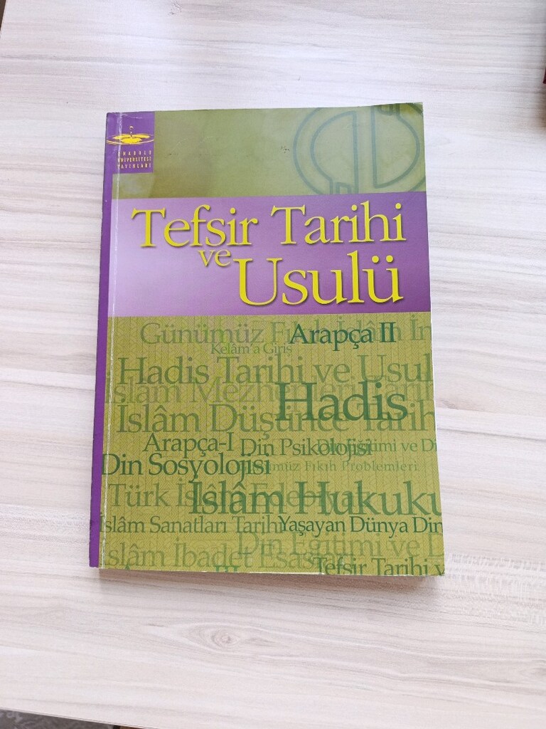 tefsir tarihi ve usulü Anadolu üniversitesi