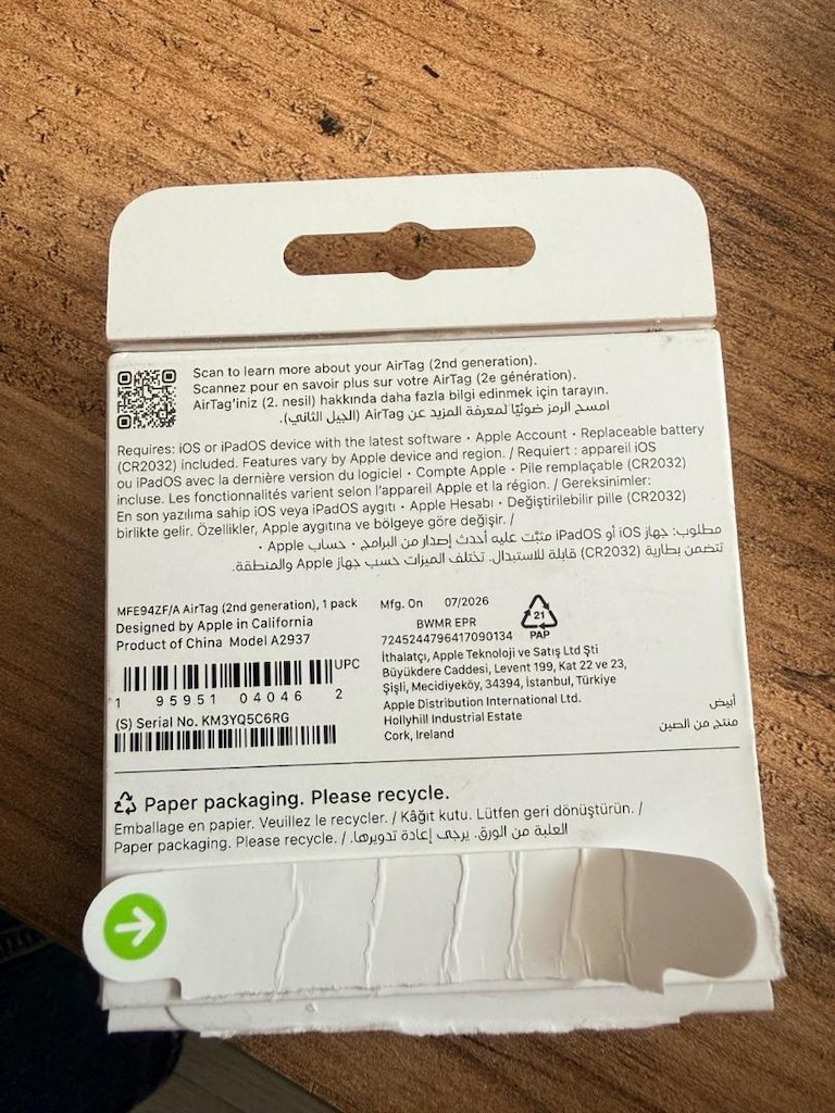 Apple AirTag 2. Nesil - 3