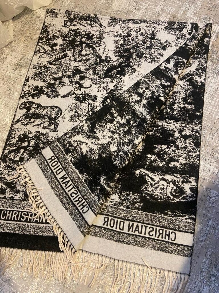 christian dior kaşmir ve ipek karışımlı şal - 3