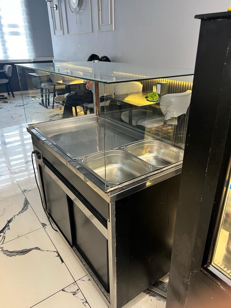 Camlı Elektrikli Pilav Tezgâhı – 2 Küvetli, Sulu Isıtmalı, Tertemiz - 5