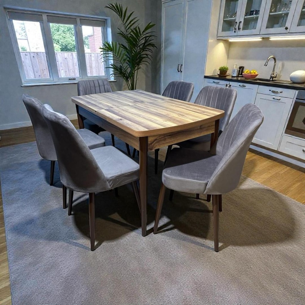 yemek masası açılır 6 sandalye - 3