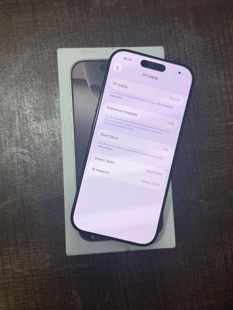 İPHONE 16 PRO 128 GB PİL 86 SİYAH YD - 11