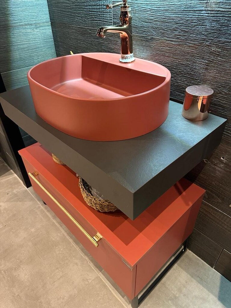 Mona Kiremit Çanaklı 85*45 cm Banyo Mobilya Set (SIFIR) - 7
