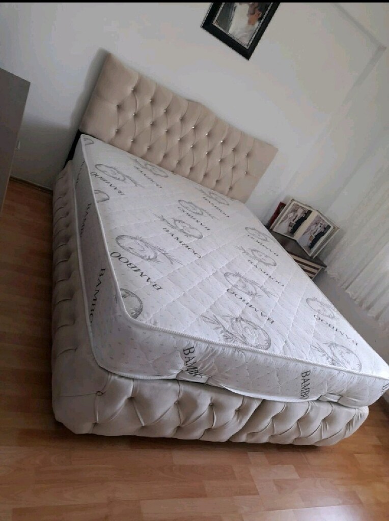 Çift kişilik yatak baza başlık 3lü set - 4