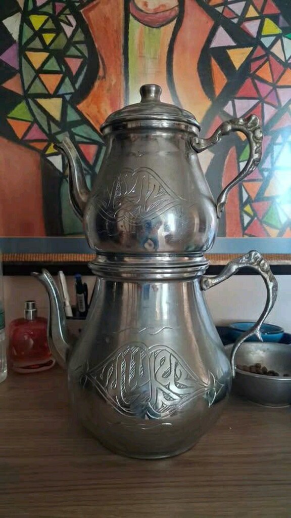 Vintage işlemeli bakır çaydanlık - 3