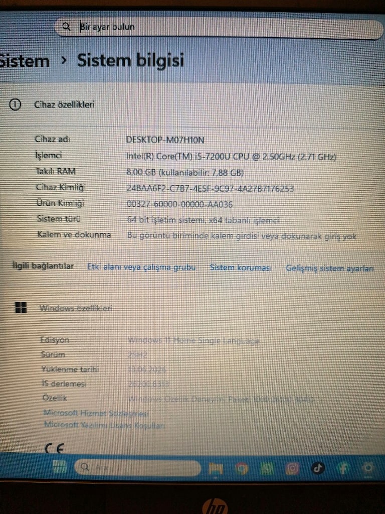 Laptop HP i5 İşlemci 256GB SSD 8GB DDR4 Ram Windows 11 Pili Sağlam - 5
