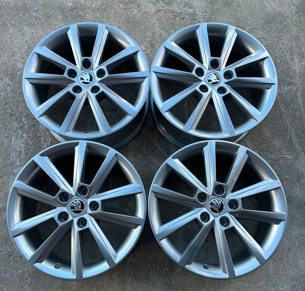 5x112 17 İNÇ J7 ET49 ORİJİNAL SKODA SUPERB JANT TAKIMI - 2