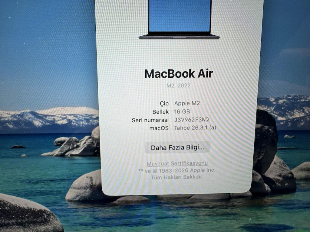 MACBOOK AİR 2022 M2 İŞLEMCİ 16 GB RAM 256 NVME KUTU + FATURA - 4